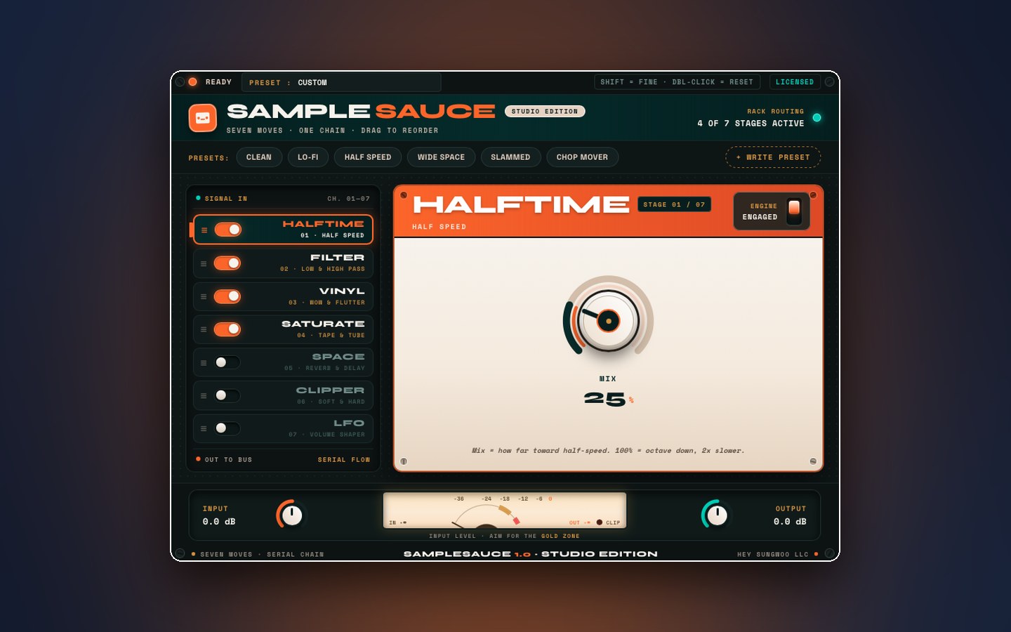 The SampleSauce plugin interface